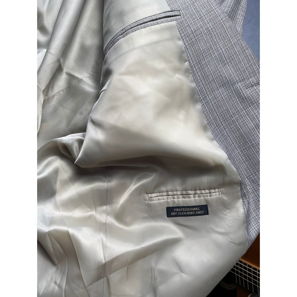 Reda 1865 Wool Blazer Mens 48R Taupe and Blue Made in Italy - Picture 10 of 12